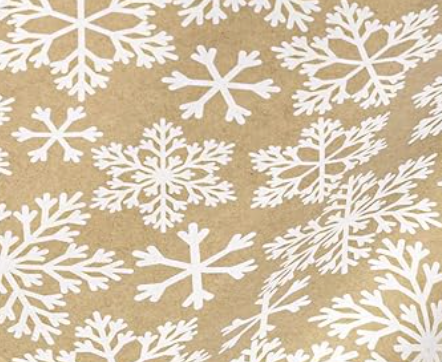 White snowflake gift wrap madera design studio 