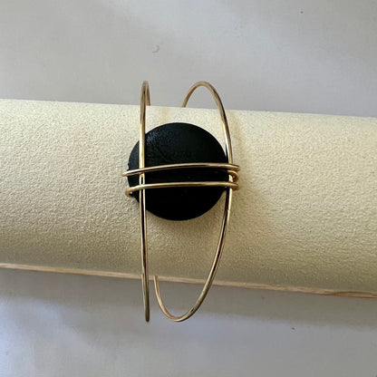 Gold Open wire cuff bracelet by Madera Design Studio